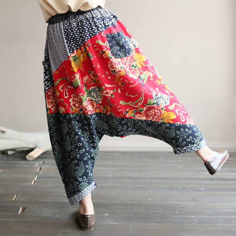 Retro folk-style patchwork baggy pants Vibes – Handmade Art from around the world – Beirut Lebanon