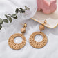 Handmade Bohemian Straw Earrings