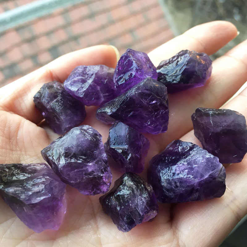 Raw Amethyst Crystals purple - Bohemian Accessories - Vibes – Handmade Art from around the world – Beirut Lebanon